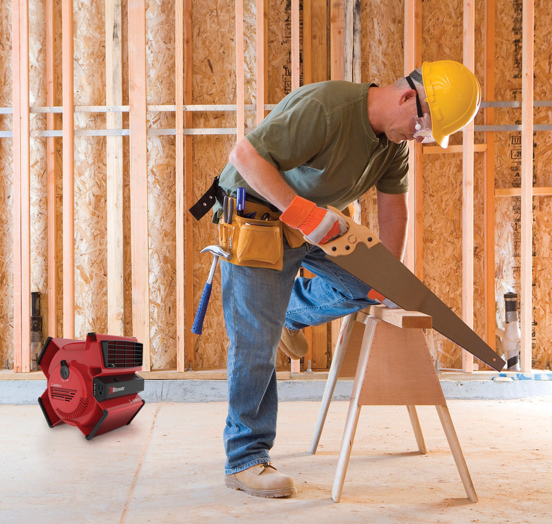 g Lasko X-Blower Multi-Position Utility Blower Fan with 3 Speeds, X12900, Red