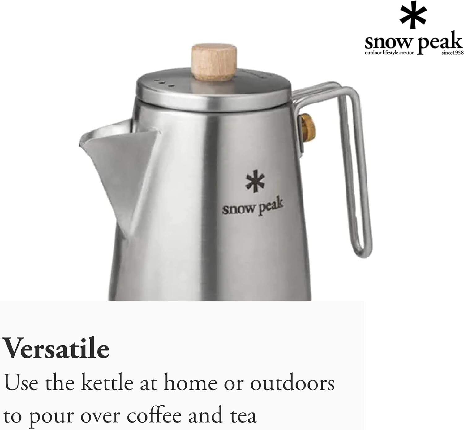 Field Barista Kettle - Stainless Steel Kettle for Camping, Backpacking & At-Home Use - Lightweight Kitchen Camping Essentials - Durable Kettle for Tea & Coffee