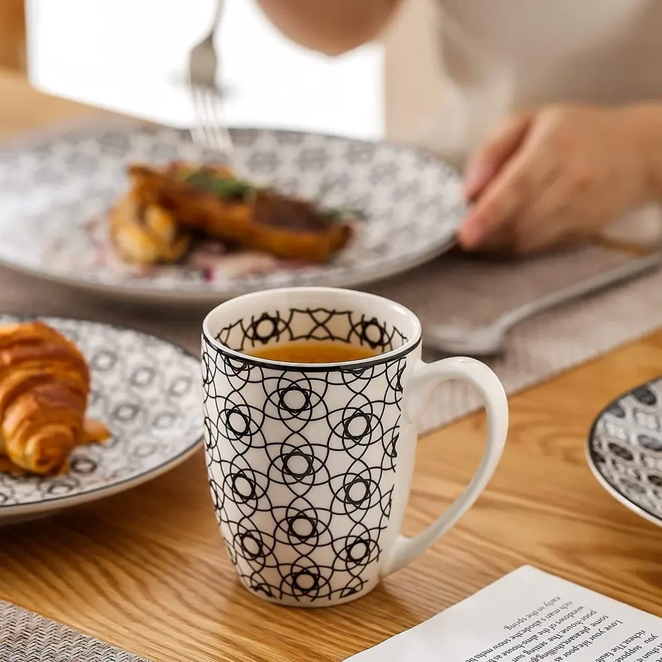 Deluxe 58-Piece Ceramic Tableware Set  C High-Quality, Durable Dinnerware for Home & Professional Use