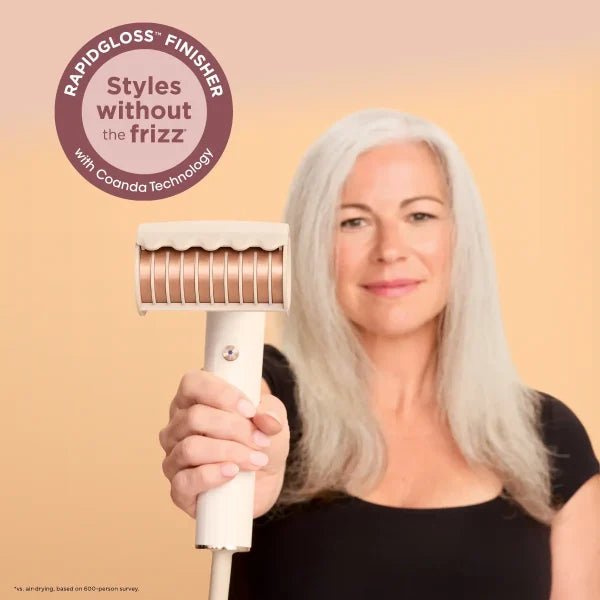 Shark SpeedStyle RapidGloss Finisher and High-Velocity Dryer Silk Straight Wavy