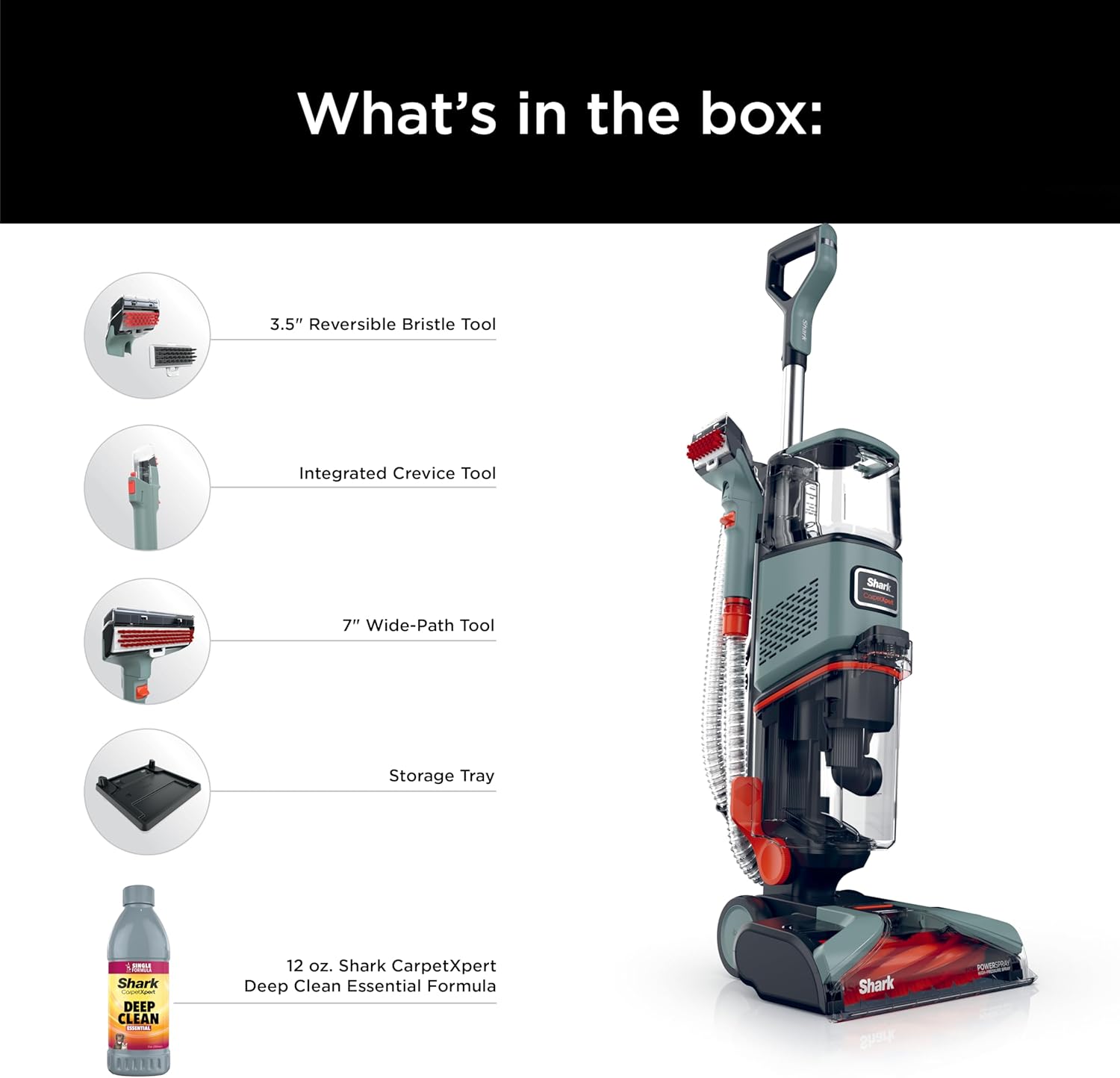 Upright Carpet, Area Rug & Upholstery Cleaner with StainStriker, Built-in Spot & Stain Cleaner, Perfect for Pets, Deep Cleaning & Tough Stain Removal, Carpet Shampooer, Cyan