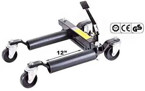 Stark 4-Pack Wheel Dolly Car Skates, 1500LBS Capacity, Hydraulic, Ratcheting Foot Pedal, Universal Wheels, Steel Construction