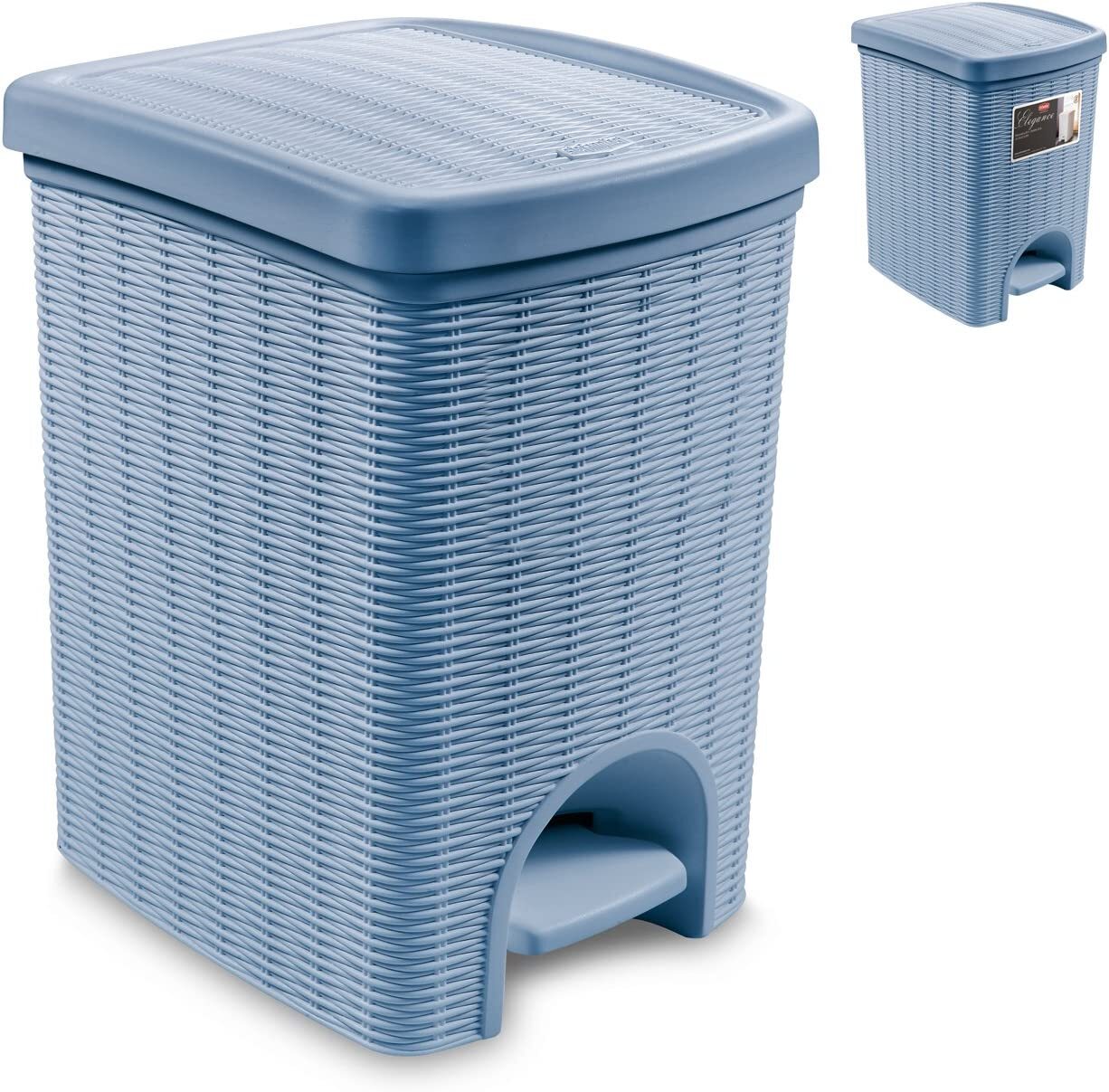 Elegance Dove Grey Dustbin, 31  27.5  39 cm  C Stylish Waste Bin for Home & Office
