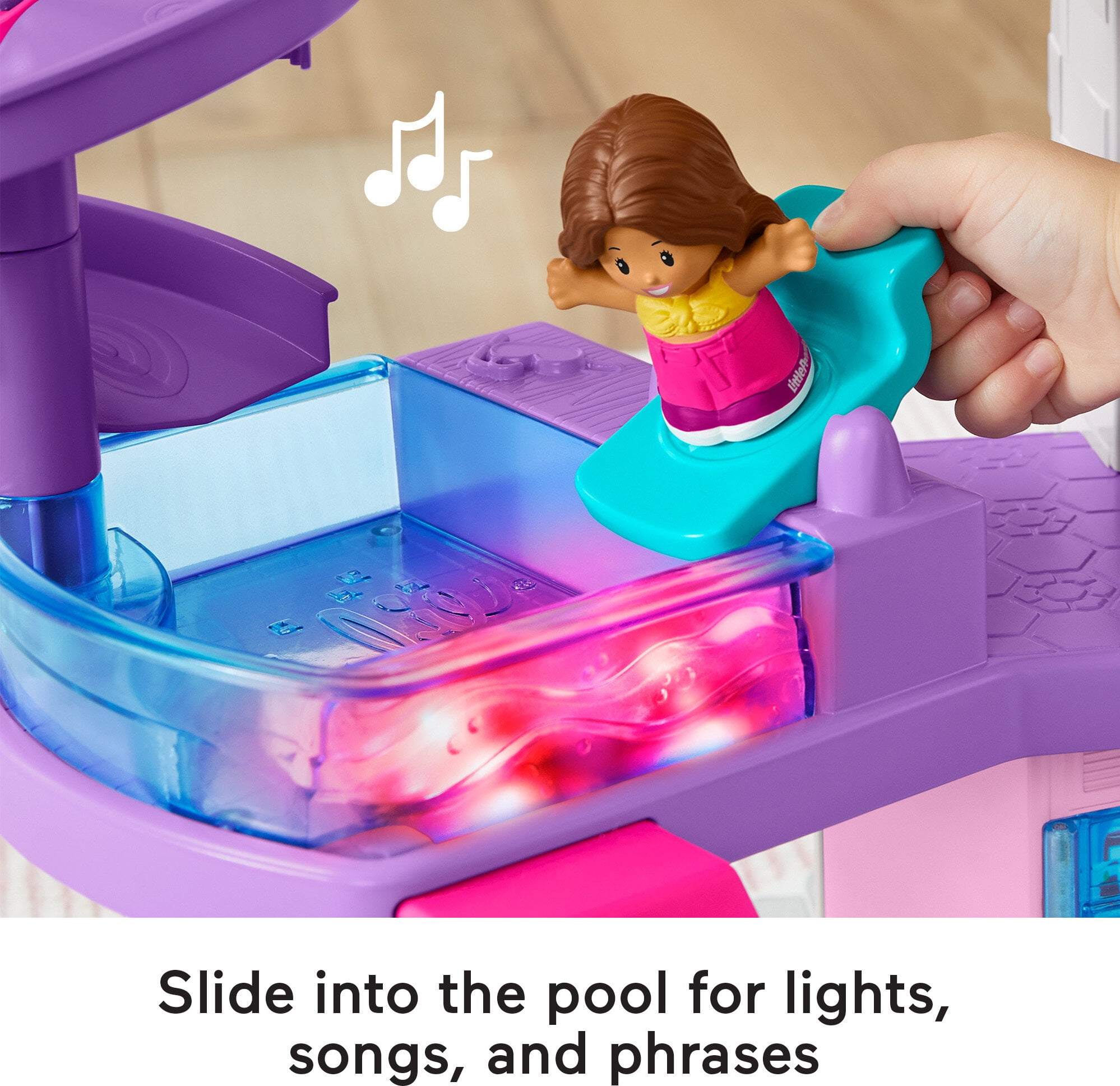 Fisher-Price Little People Barbie DreamHouse Toddler Playset with Music, Lights & 7 Pieces