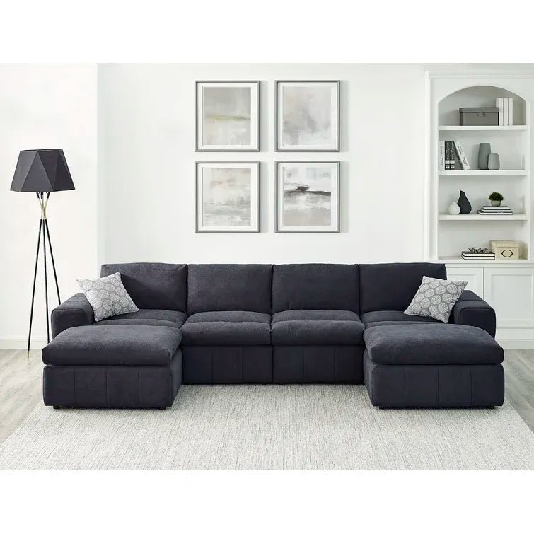 134��� Wide Reversible Modular Sectional with Ottoman