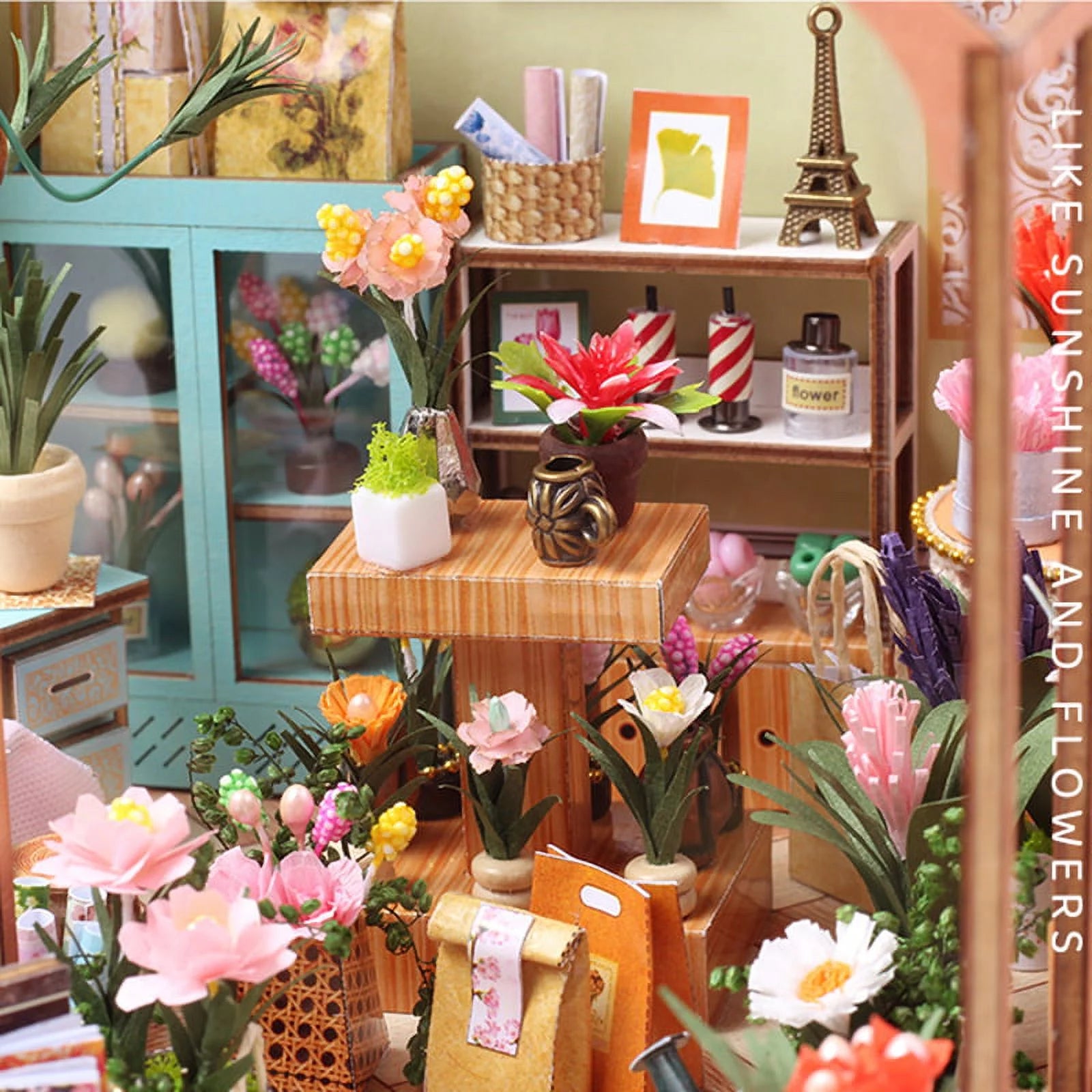 DIY Miniature Dollhouse Handmade DIY Building Kits Jenny Greenhouse Wooden Doll House Flowerhouse Handmade Toys Gifts for Kids