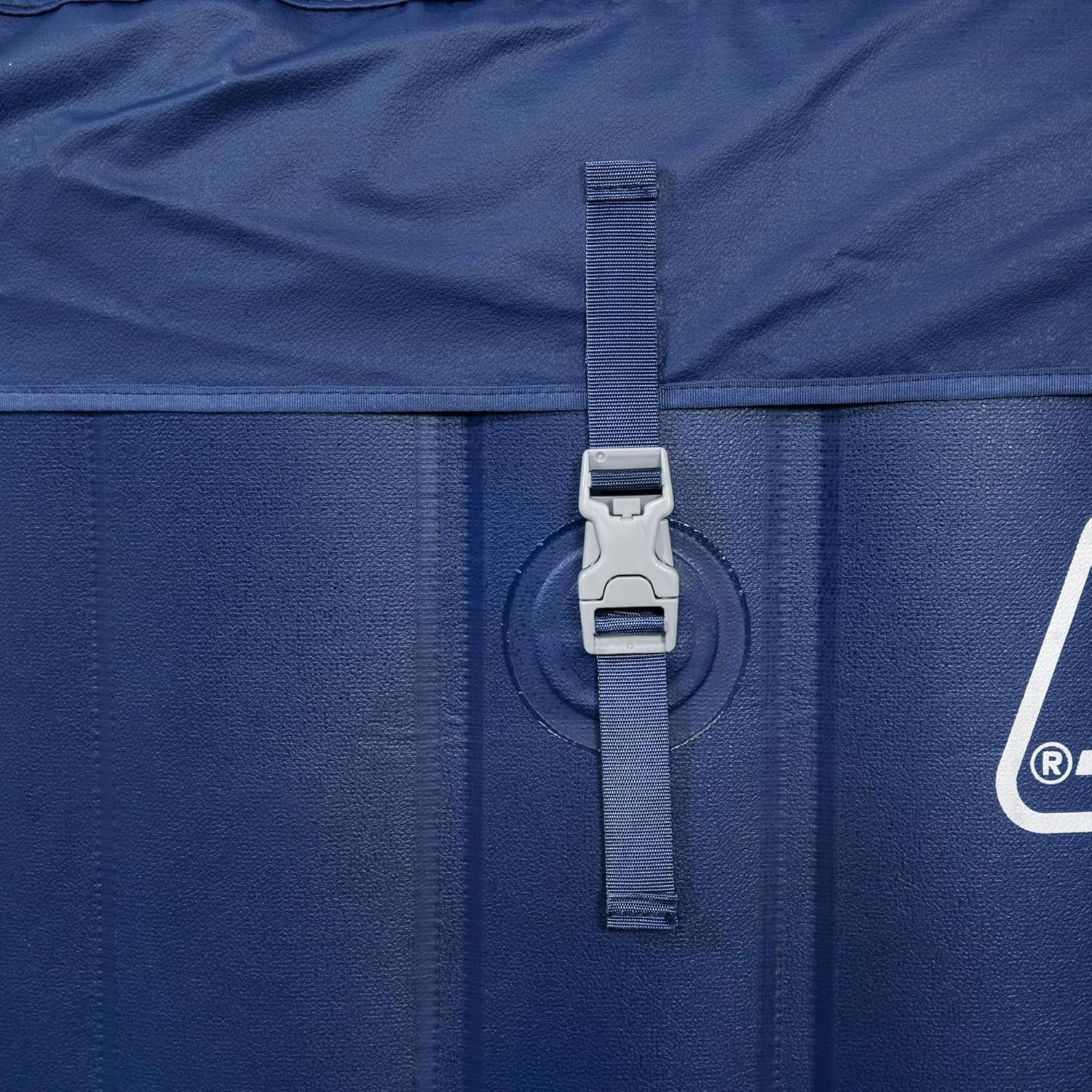 4 to 6 Person Inflatable Hot Tub Square Portable Outdoor Spa with 114 Soothing AirJets and Insulated Cover, Gray-Coleman