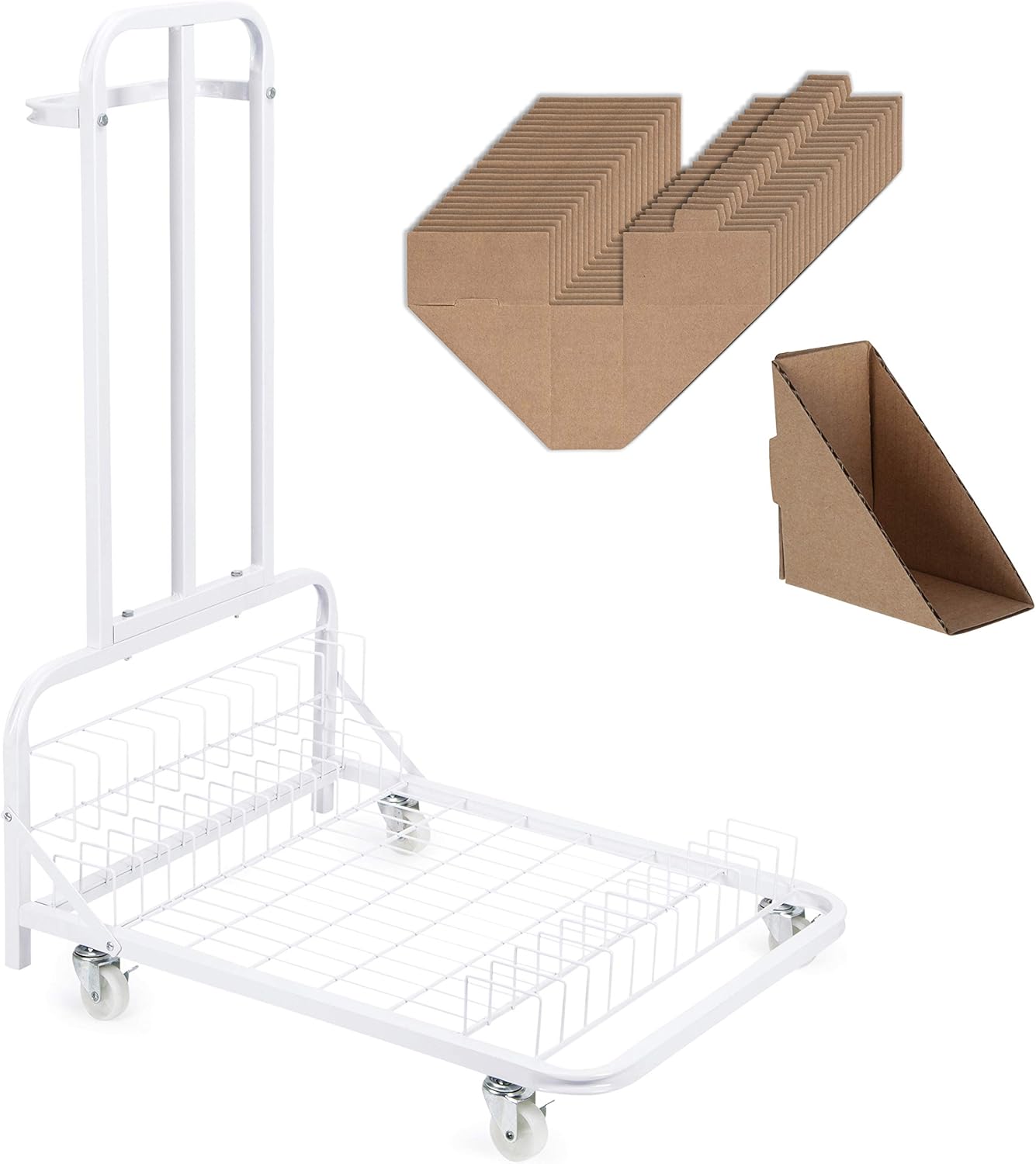 Picture Frame Canvas Keeper Rack Transporter - Art Painting Storage Trolley Caddy Perfect for Transporting or Organizing Artwork and Projects. Complete with 24 Frame Protectors