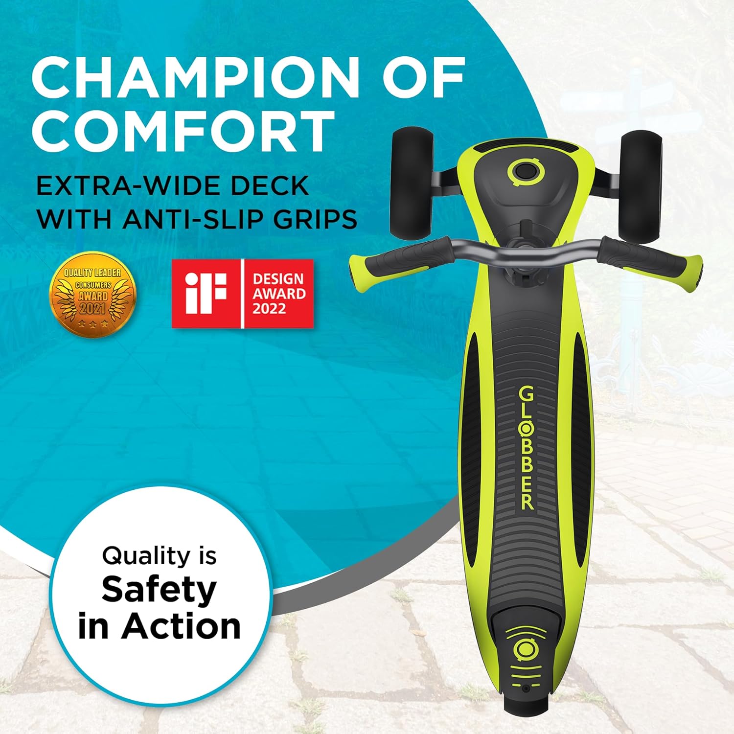Scooter | 3-Wheel Kick Scooter for Adults & Kids 5+ | Foldable Kick Scooter with Safe, Non-Slip Deck & Premium Brakes