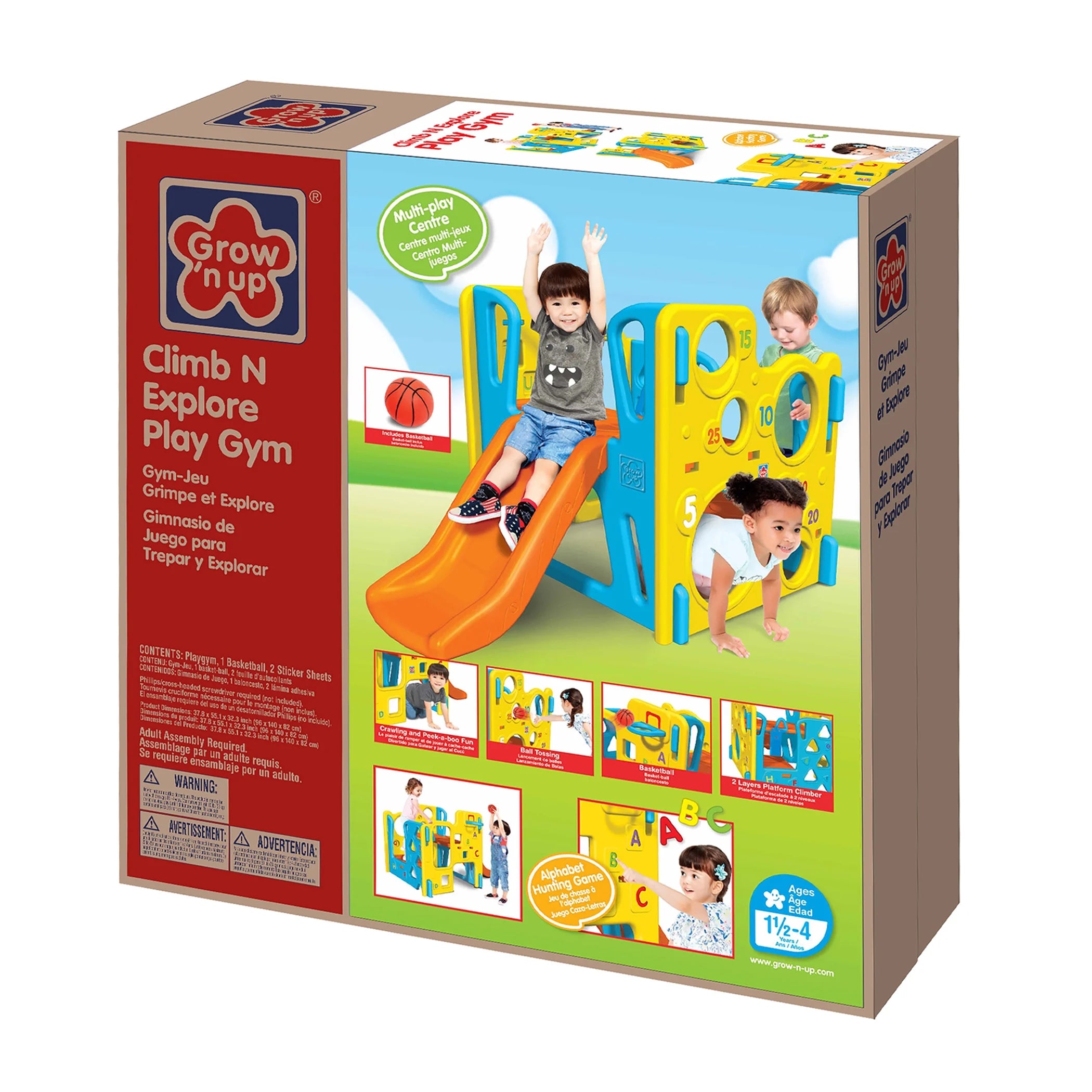 Grow'n up Climb & Slide Play Gym Outdoor/Indoor Use. Ages 1.5 Years to 4 Years