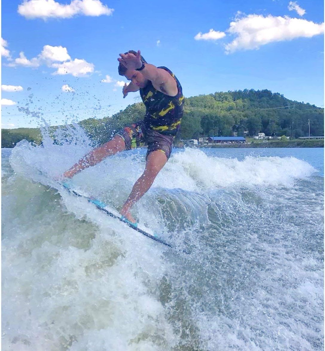 SWELL Wakesurf Creator FBA_1FT  C Durable Floating Wave Generator, White, Modern Style, Universal Boat Compatibility