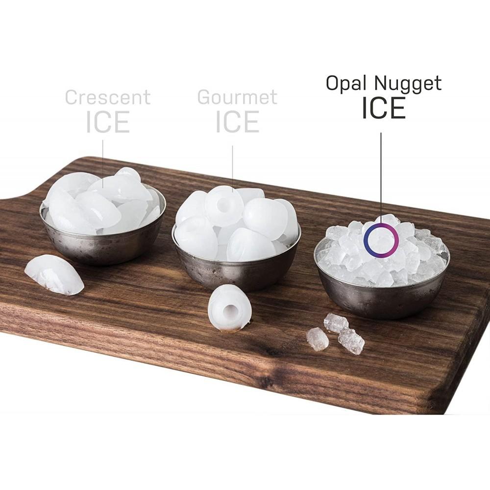 g GE Profile OPAL01GEPKT Opal | Countertop Nugget Ice Maker, Stainless Steel Wrap with Gray Accents & LED Lighting