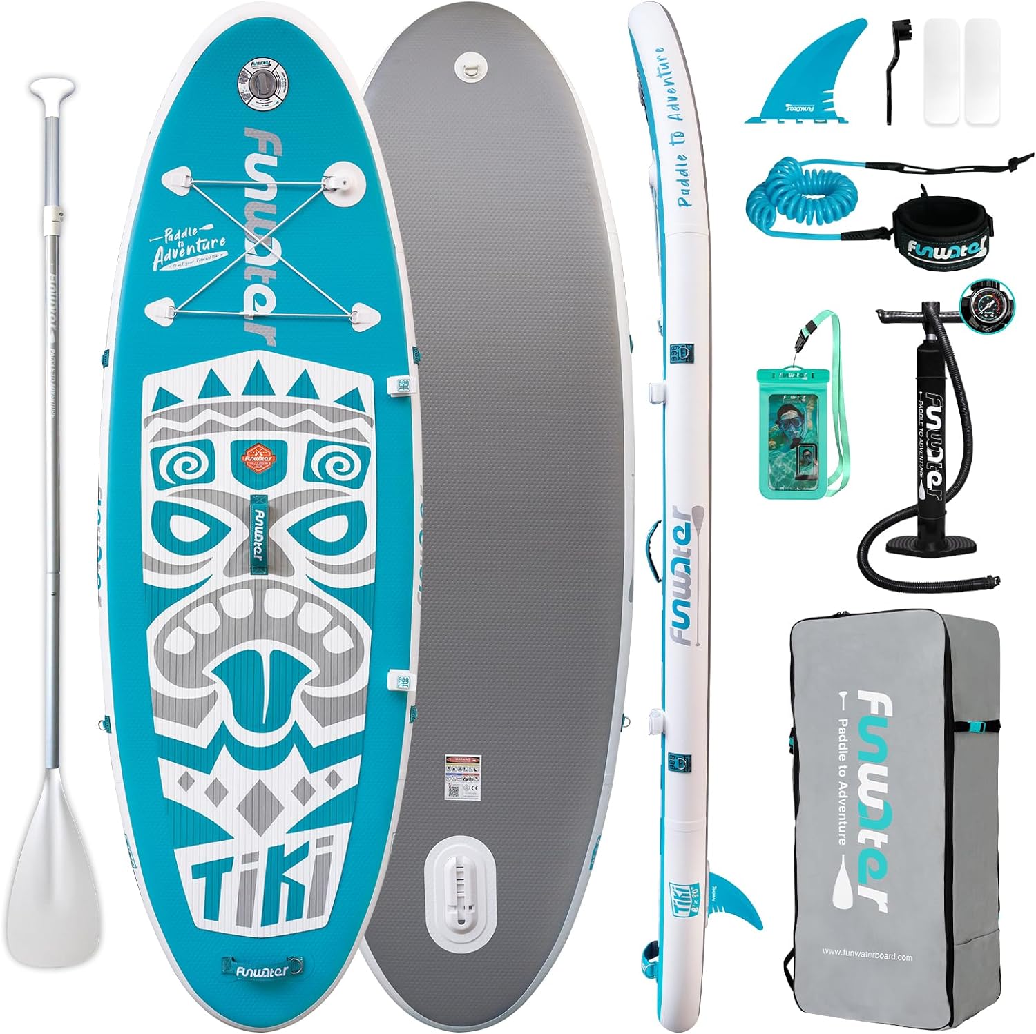 Inflatable Ultra-Light Stand Up Paddle Board for All Skill Levels with Premium SUP Paddleboard Accessories,Non-Slip Comfort Deck for Youth & Adults.