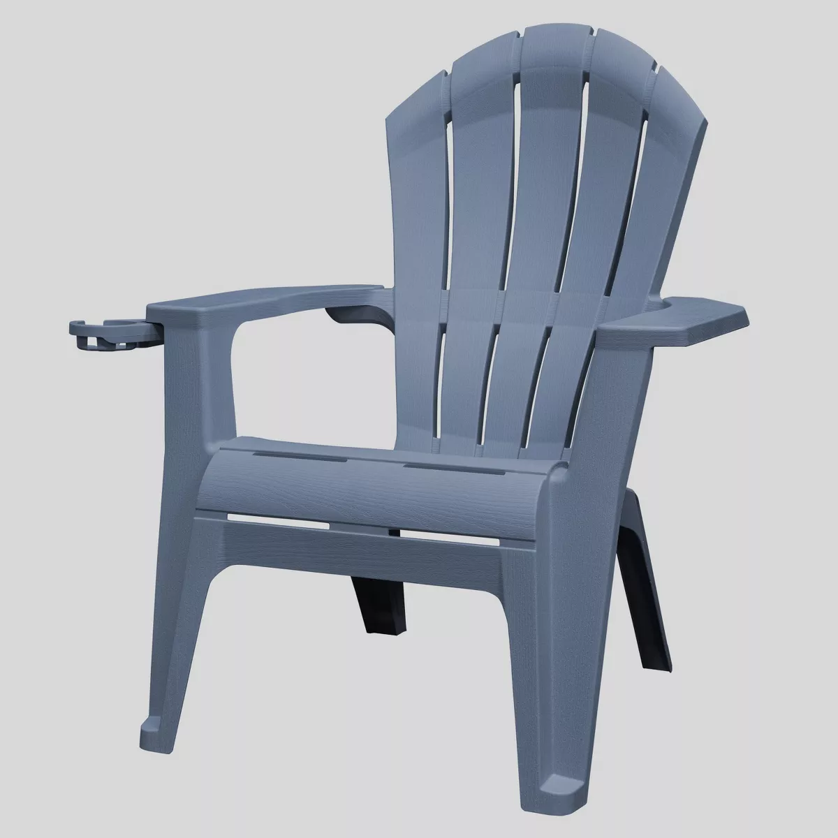 Adams Deluxe RealComfort Adirondack Patio Chair, Denim Blue, Weather-Resistant Resin, No Assembly Needed
