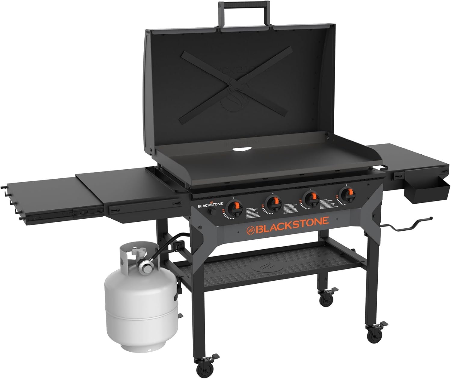 Blackstone 2310 Iron-Forged 36��� Omnivore Griddle �C Premium Powder-Coated Steel with Reinforced Hood, Black Finish