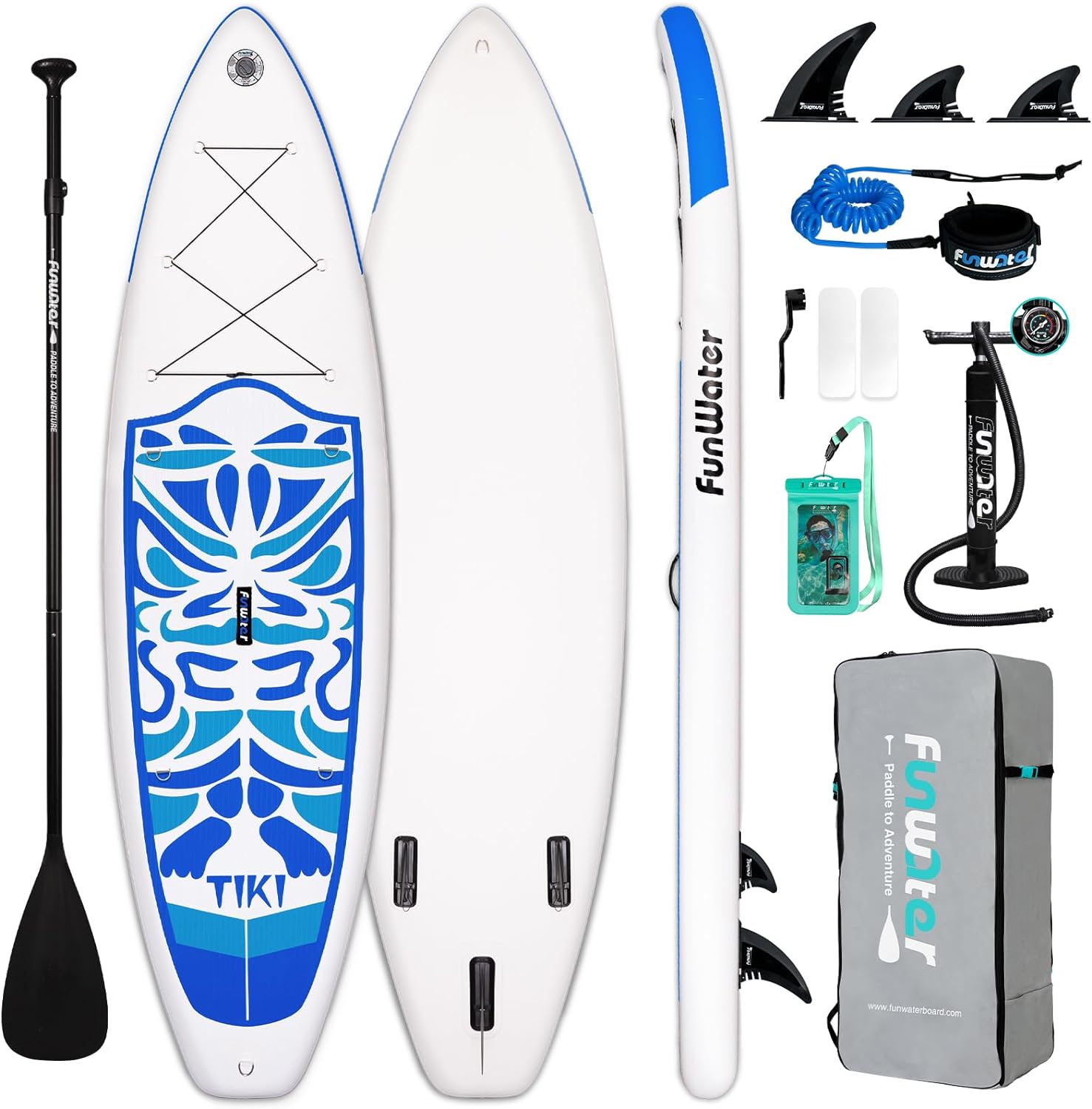 Inflatable Ultra-Light Stand Up Paddle Board for All Skill Levels with Premium SUP Paddleboard Accessories,Non-Slip Comfort Deck for Youth & Adults.