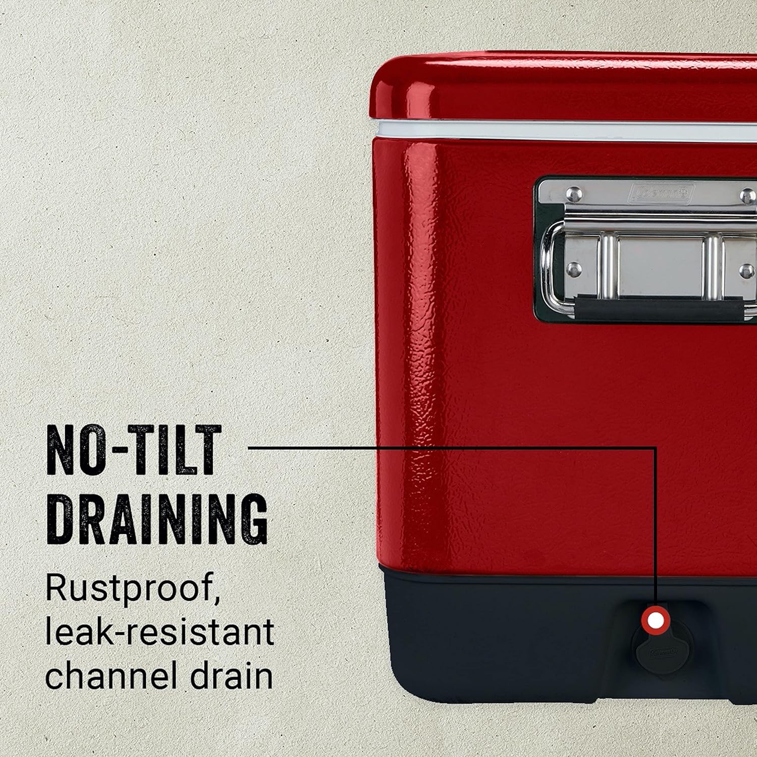 Cooler | Steel-Belted Cooler Keeps Ice Up to 4 Days | 54-Quart Cooler for Camping, BBQs, Tailgating & Outdoor Activities