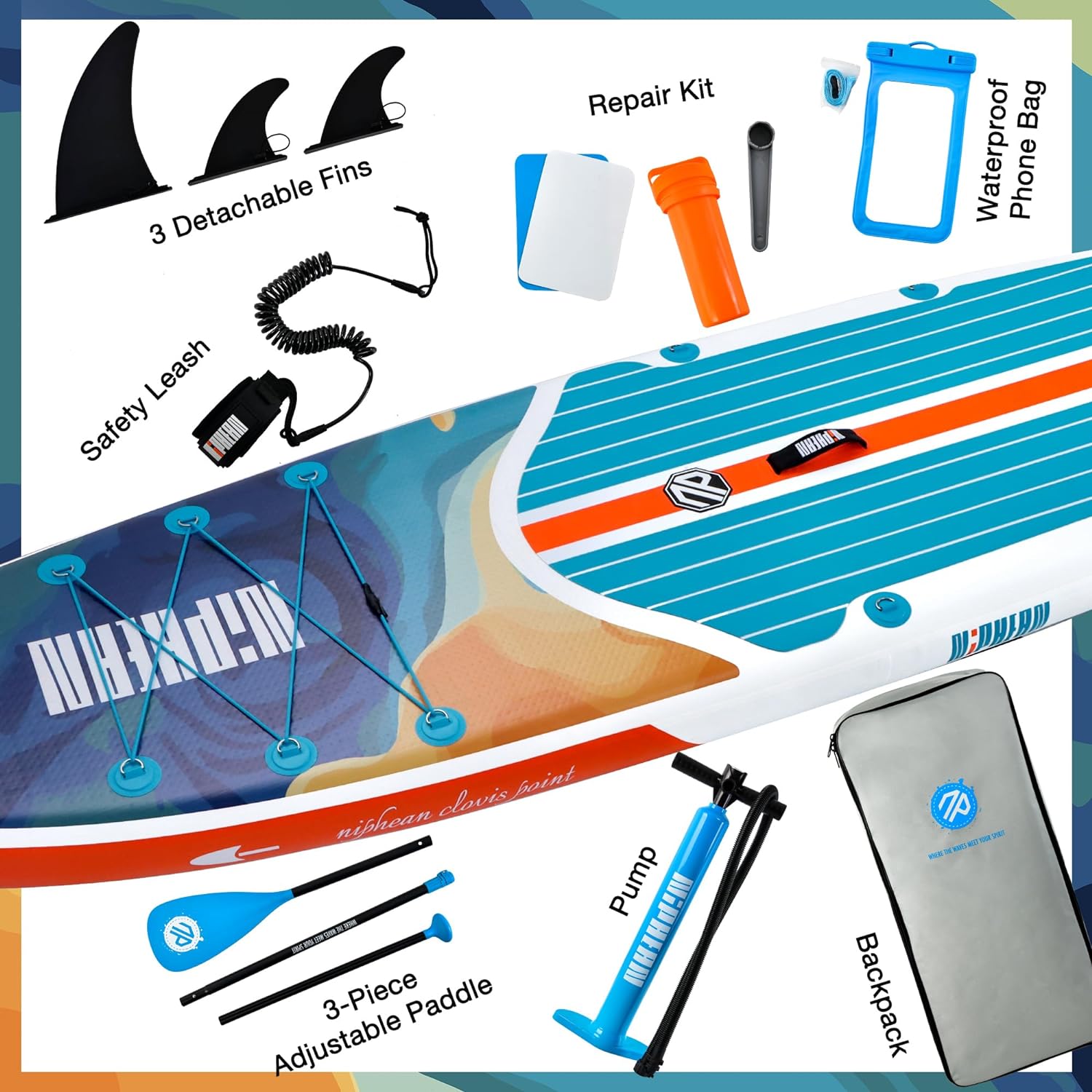 Stand Up Paddle Board with SUP Accessories, Anti-Slip EVA Deck, 10 ?�� ?Inflatable Paddle Boards for Adults & Youth of All Skill Levels