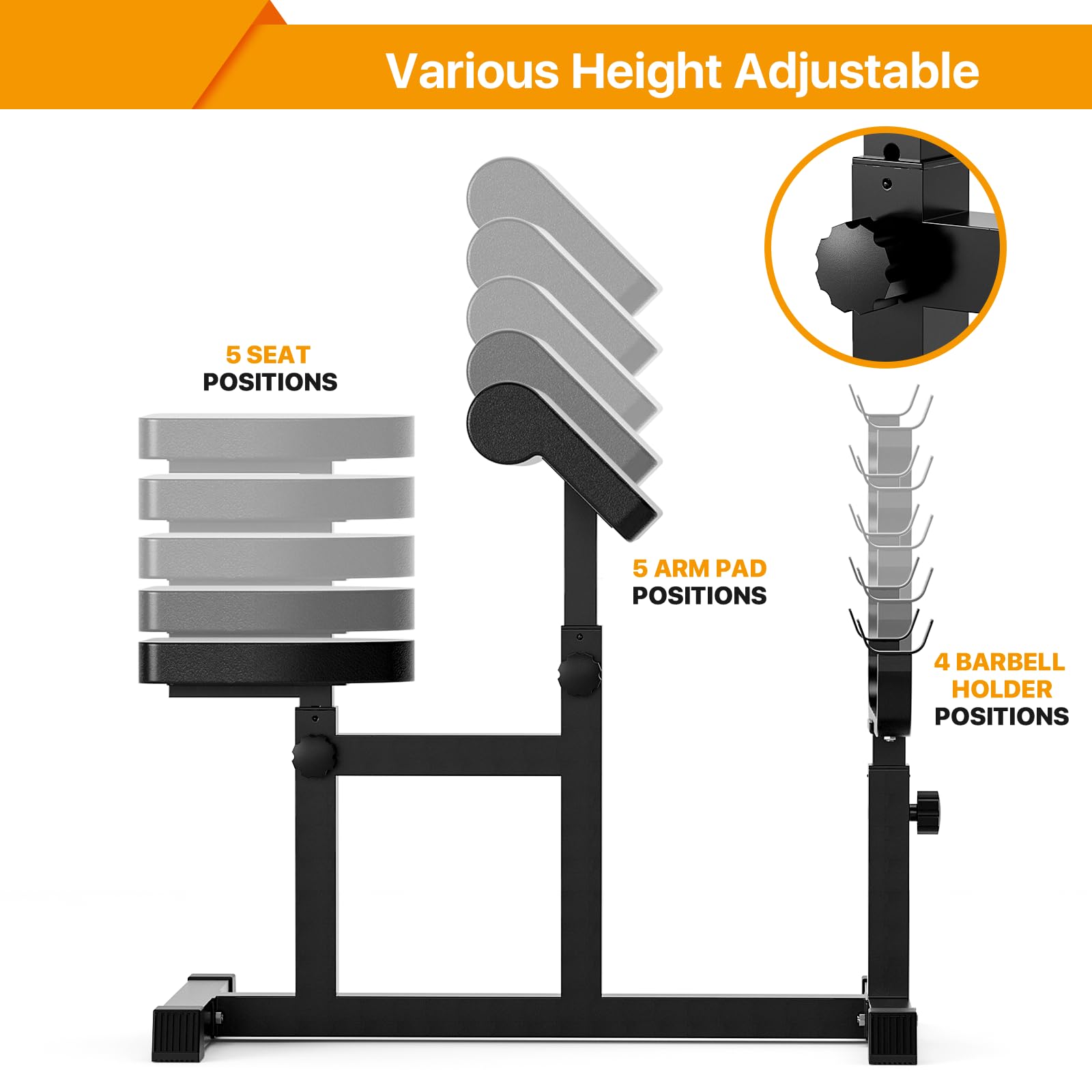 Uboway Adjustable Preacher Strength Training