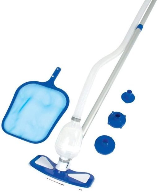 Bestway Power Steel 18�� x 9 ��x 48�� above ground swimming pool Set with metal frame home swimming pool sand filter pump, skimmer and vacuum