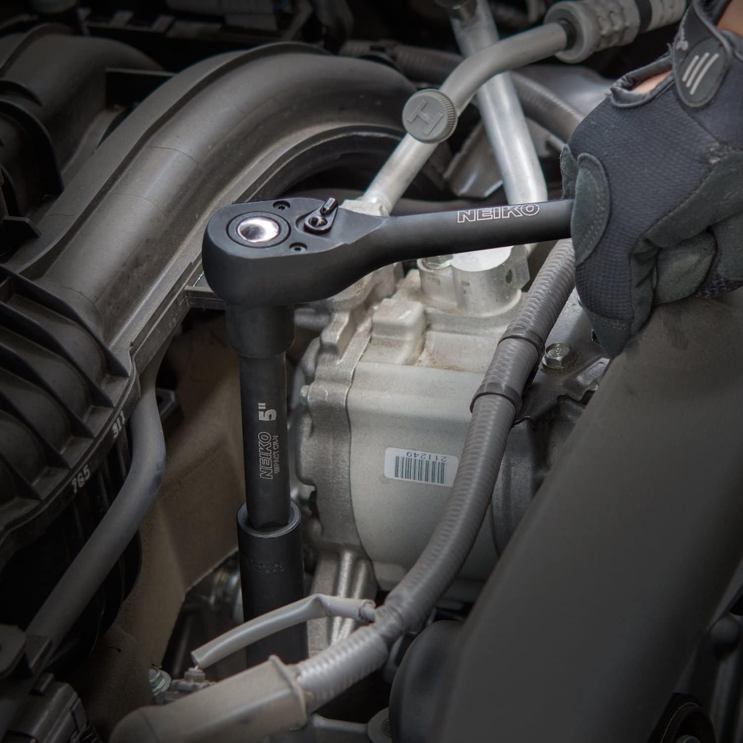 Chrome Vanadium Impact Socket Set 1/2    Drive, 65-Piece, SAE & Metric, Deep & Shallow, Includes Adapters & Ratchet Handle