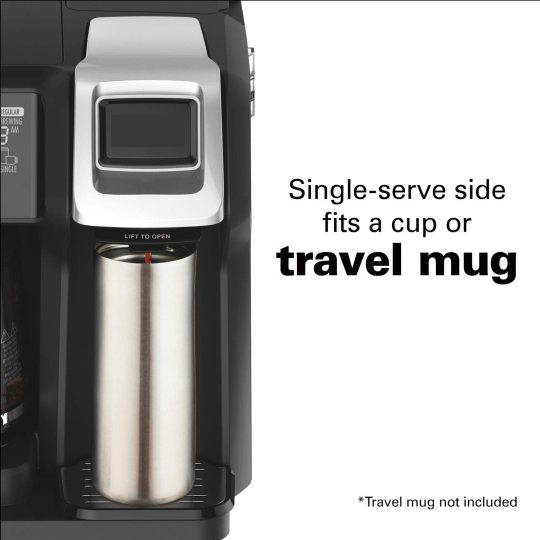 Fast Brew 3-Way Coffee Maker, Single Serve & 12-Cup Pot, Large Reservoir, Easy Programming, Black
