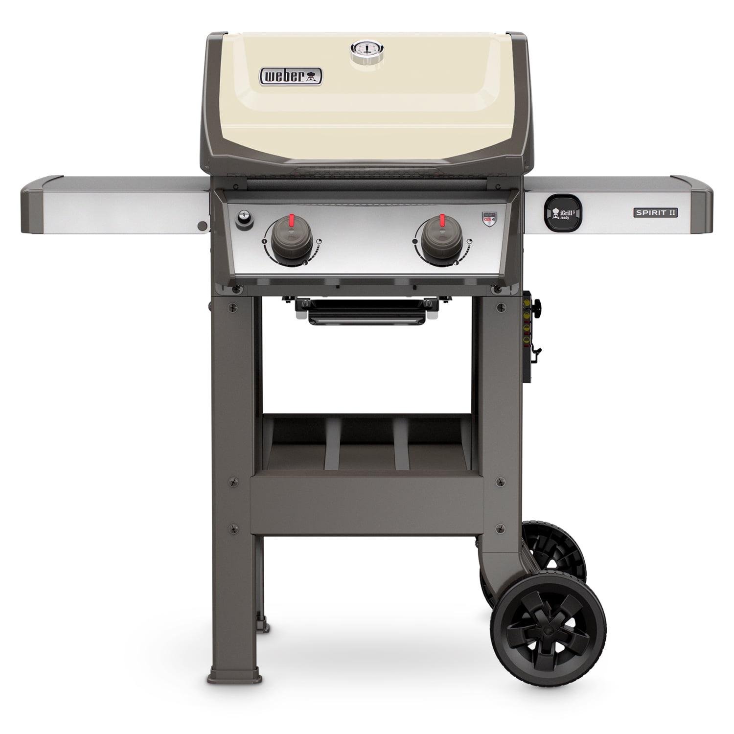 210 Propane Gas Grill, Ivory �C 450 sq. in. Cooking Area, GS4 System, Stainless Steel Burners, Porcelain-enameled Grates