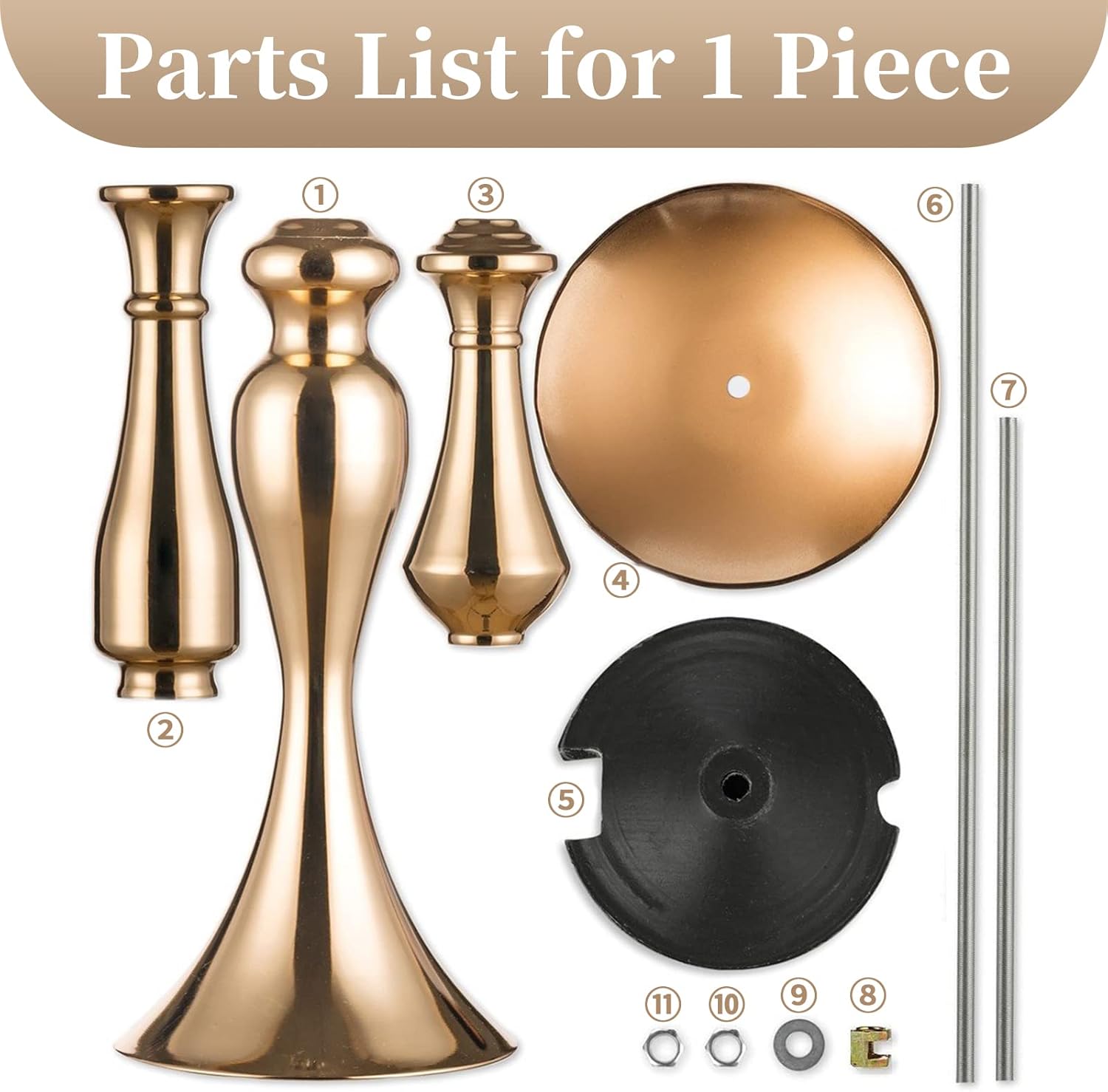 Elegant Silver Metal Wedding Centerpiece Stand 31.5     C Tall Tabletop Decor for Events & Parties