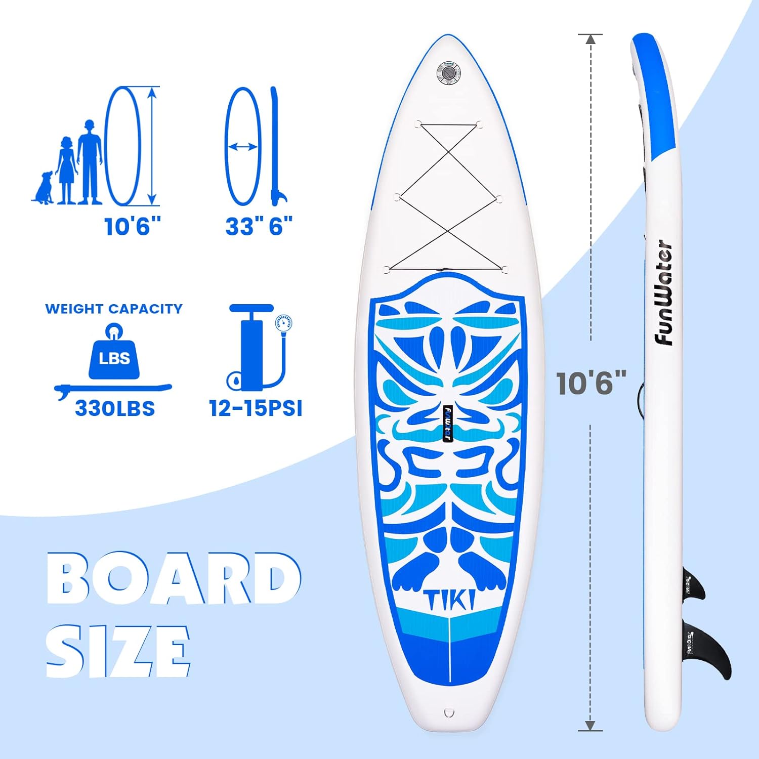 Inflatable Ultra-Light Stand Up Paddle Board for All Skill Levels with Premium SUP Paddleboard Accessories,Non-Slip Comfort Deck for Youth & Adults.