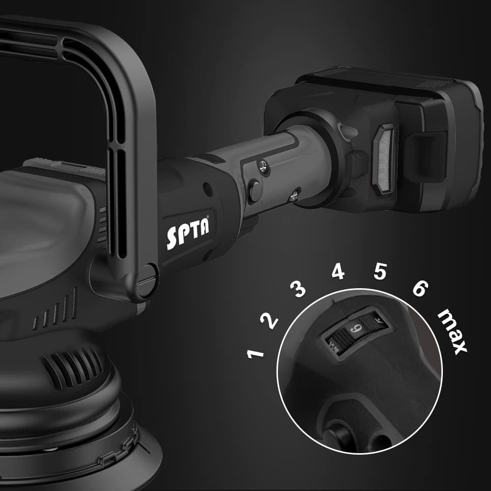 Buffer Polisher, 18V Cordless Rotary Polisher, 4Inch & 5Inch Car Polisher with 7 Variable Speed 2Pcs 4.0Ah Battery, 2 Backing Plate, 6 Polishing Pads, 2 Wool Pads for Car Polishing and Waxing