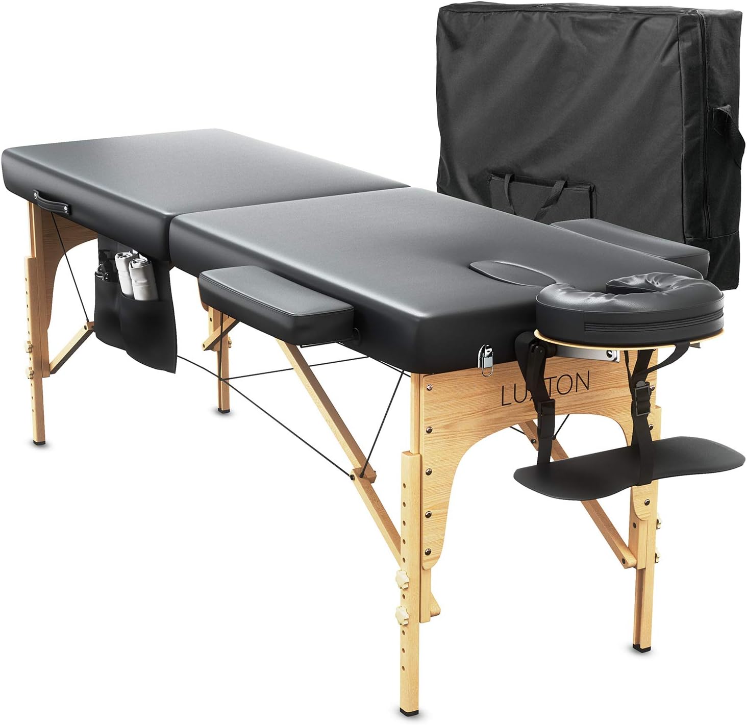 Home Premium Memory Foam Massage Table - Easy Set Up - Foldable & Portable with Carrying Case