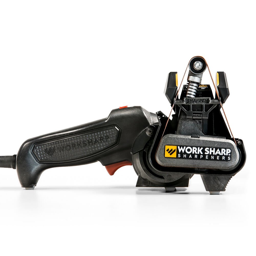 Work Sharp Mk.2 Knife & Tool Sharpener, Flexible Belts & Adjustable Angle Guide, 2-Speed Motor for Knives, Scissors, Axes, & More