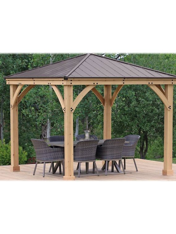 Yardistry  C 10   x 10   Meridian Gazebo  C Coffee Brown
