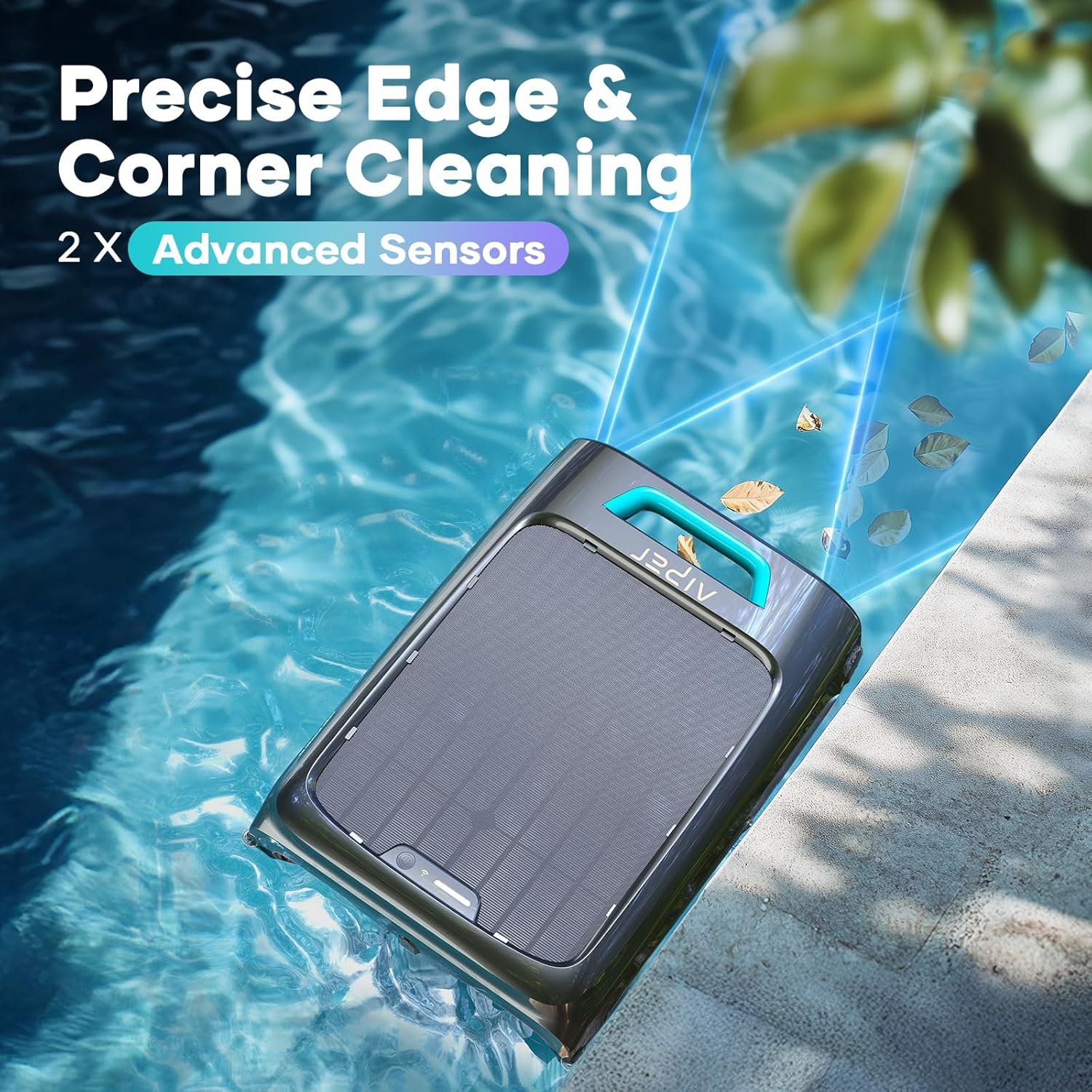 AIPER Surfer S2 Solar Pool Skimmer with APP Support, 24/7 Cleaning, Dual Charging Modes, Smart Obstacle Avoidance, Ideal for All Swimming Pool Types