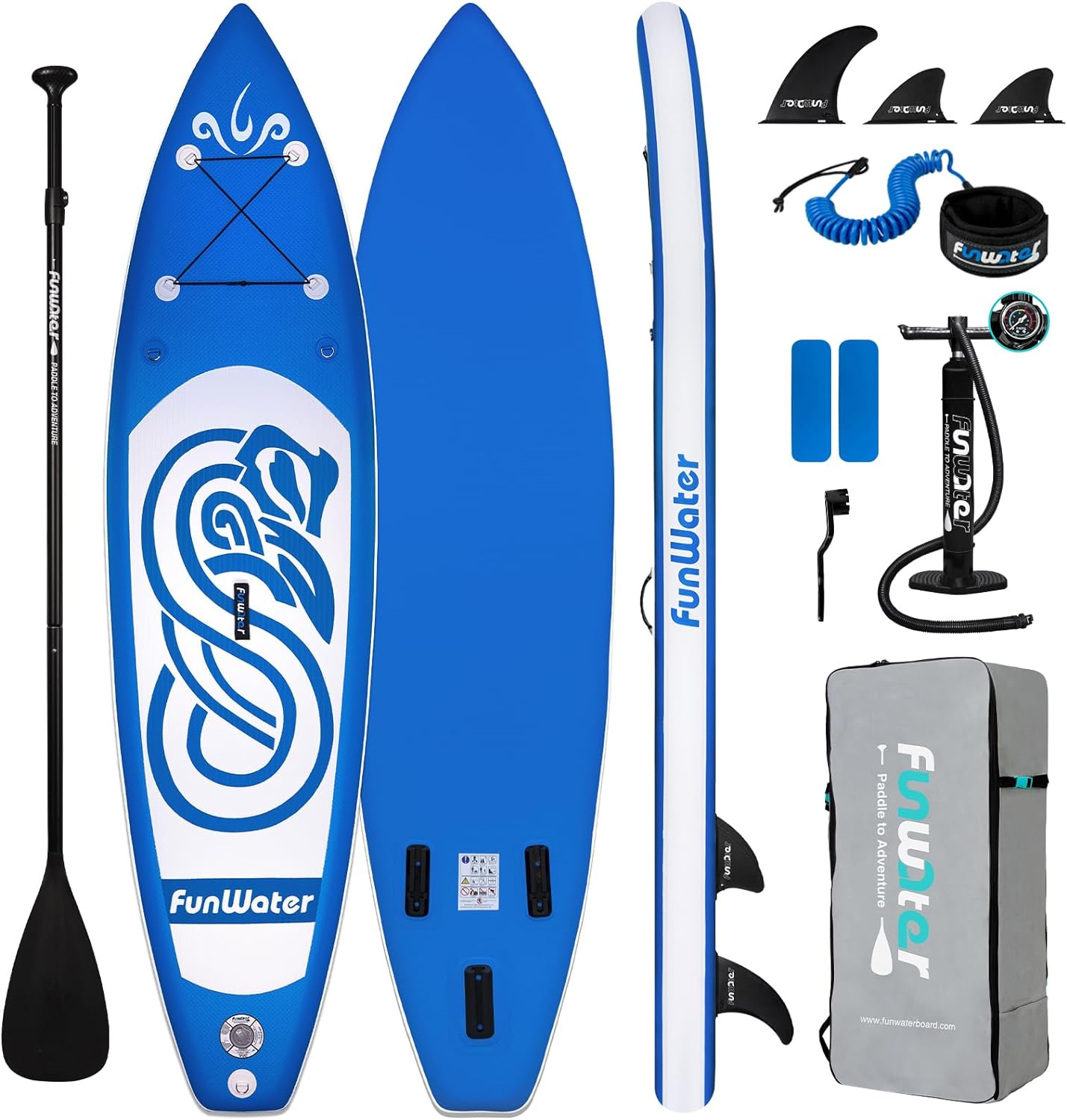 Inflatable Ultra-Light Stand Up Paddle Board for All Skill Levels with Premium SUP Paddleboard Accessories,Non-Slip Comfort Deck for Youth & Adults.