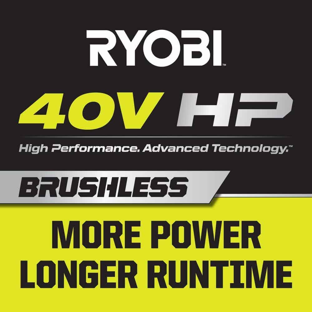 RY40760-AC 40V HP Brushless 9 in. Edger w/ Extra Edger Blade, 4.0 Ah Battery and Charger