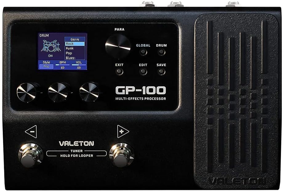 Valeton GP-200 Multi-Effects Guitar/Bass Pedal with Amp Modeling, IR Cab Simulation, MIDI, USB Interface