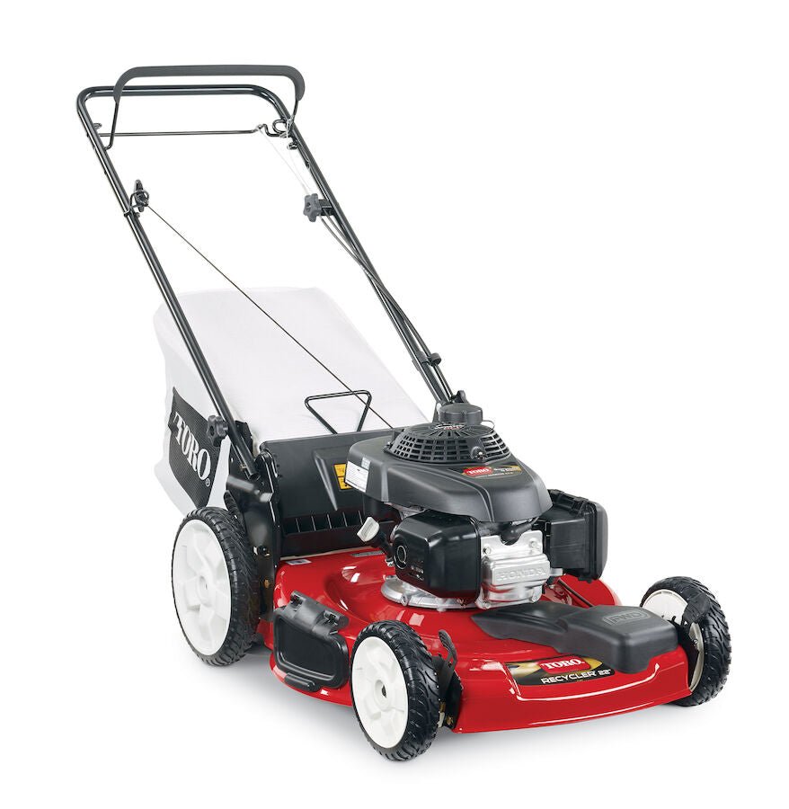 Self-propelled gas mower, 22-inch 170cc OHV engine high-wheel RWD 3-in-1 with height adjustment, oil included