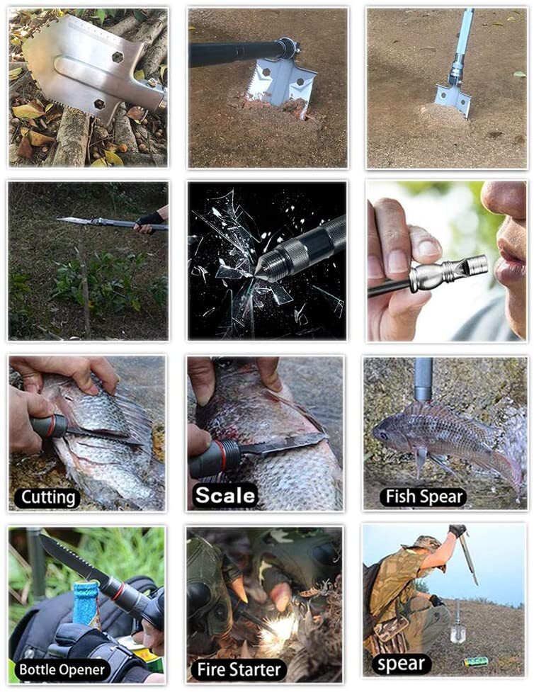 BrandName Indestructible Multipurpose Survival Shovel  C Durable, Lightweight, Ergonomic Tool for Outdoor Activities