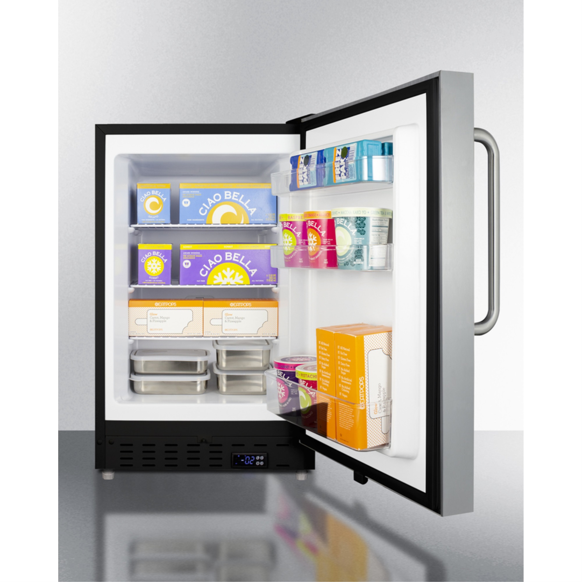 Summit ALFZ37BCSS 20 in. Built-In All-Freezer, Stainless Steel - 25 in.