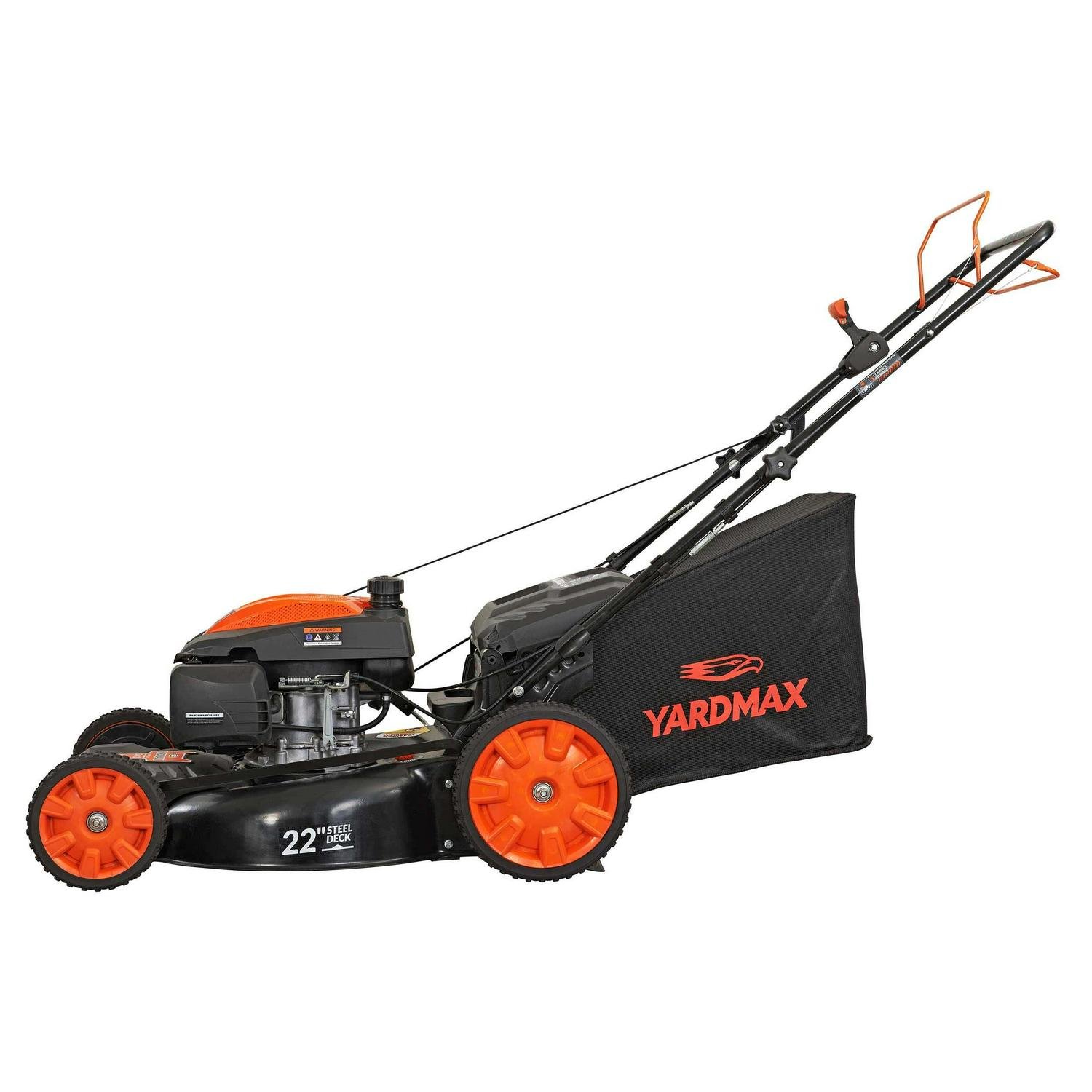YG2860 22��� 201cc 3-in-1 Gas Self-Propelled Lawn Mower with CVT and High Wheels