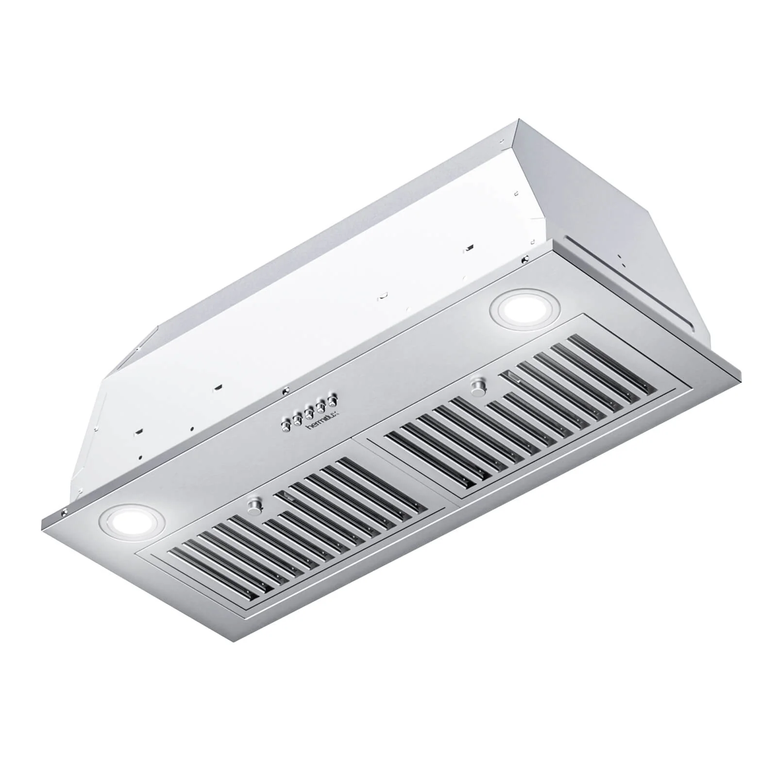 hermitlux 30��� Insert Range Hood HMX-USB13G70-AC, 600 CFM, 3-Speed, LED Light, Ducted/Ductless, Stainless Steel