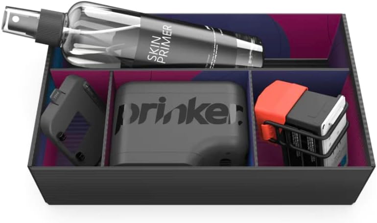 Prinker S Temporary Tattoo Device with Black Ink, Water-Resistant, Compatible with iOS & Android, Includes Battery & Charger