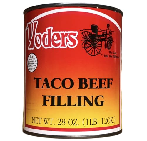 Yoders Canned Taco Seasoned Beef-long Shelf Life Case- 12 Cans