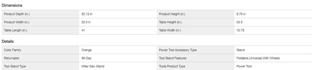 AC9946 Universal Mobile Miter Saw Stand with Mounting Braces