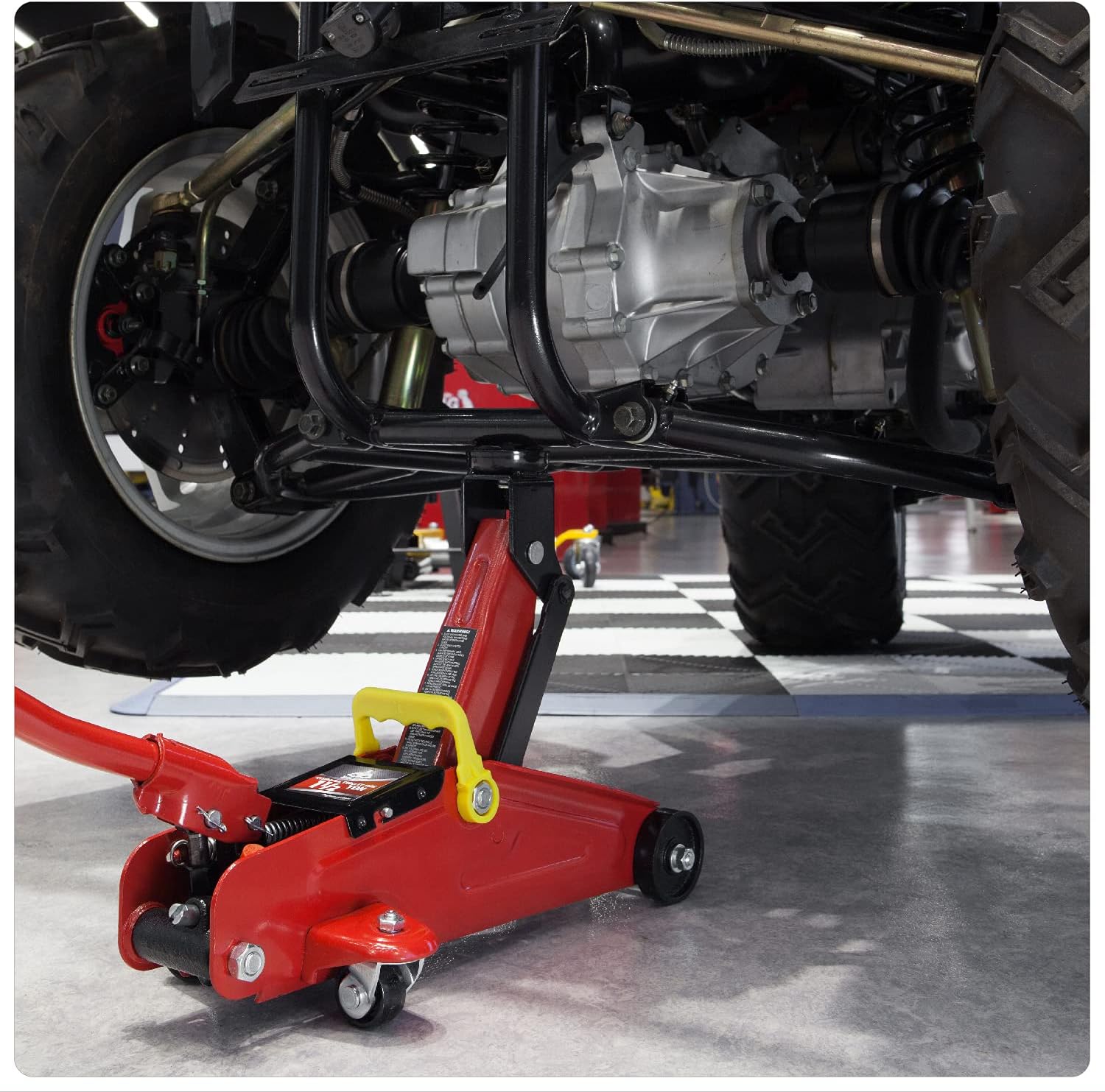 Aluminum and Steel Car Jack, 3 Ton (6,600 LBs) Hydraulic Floor Jack with Dual Piston Quick Lift Pump, Lifting Range 3-15/16