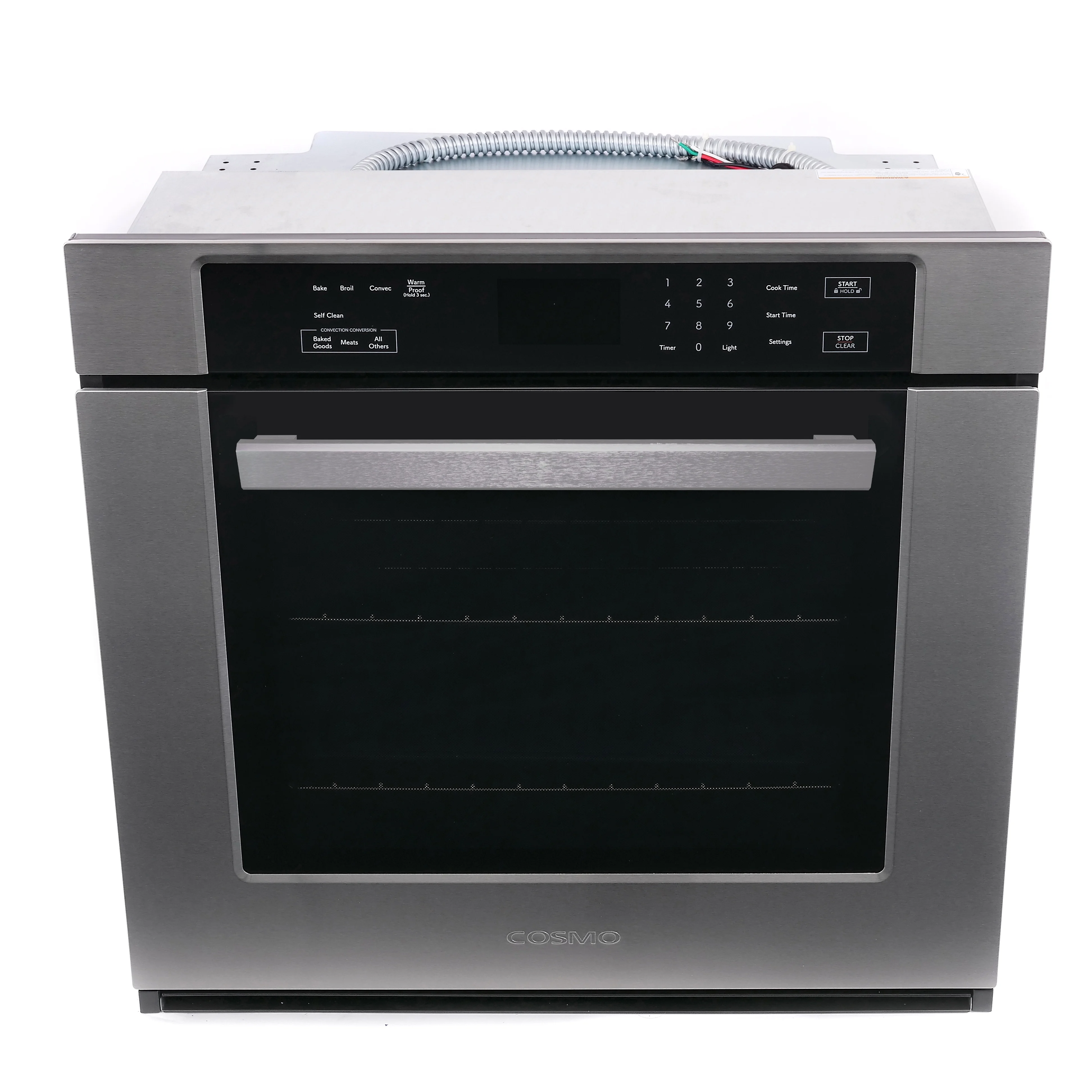 30 in. 5 cu. ft. Single Electric Wall Oven with True European Convection and Self Cleaning in Stainless Steel