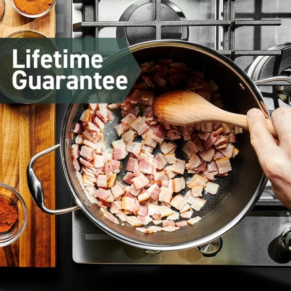 HexClad Hybrid Nonstick 6-Piece Pot Set, Dishwasher Safe