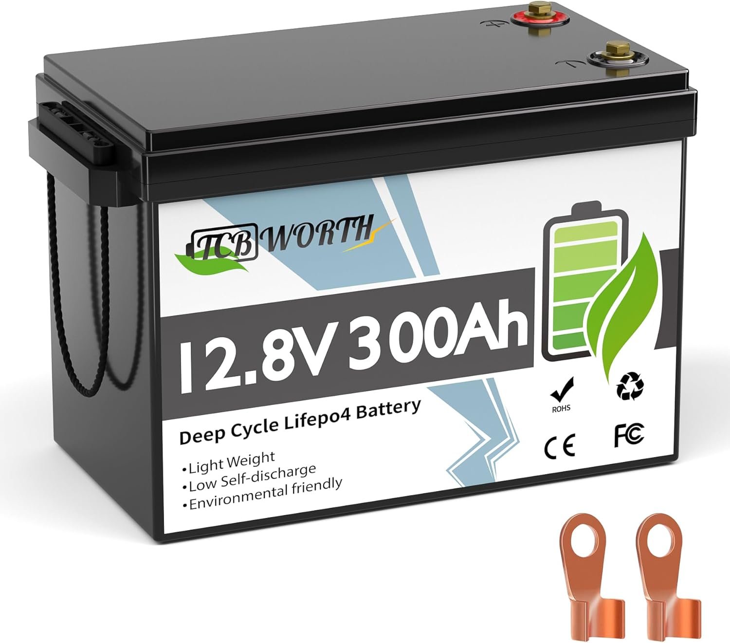 12V 100Ah LiFePO4 Battery, Rechargeabel Deep Cycle Lithium Batteries, 100A BMS with Low-Temp Protection, Perfect for RV, Solar, Boat, Marine, Trolling Motor
