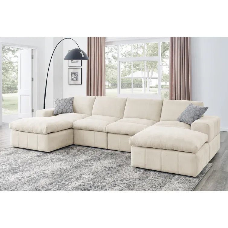 134��� Wide Reversible Modular Sectional with Ottoman